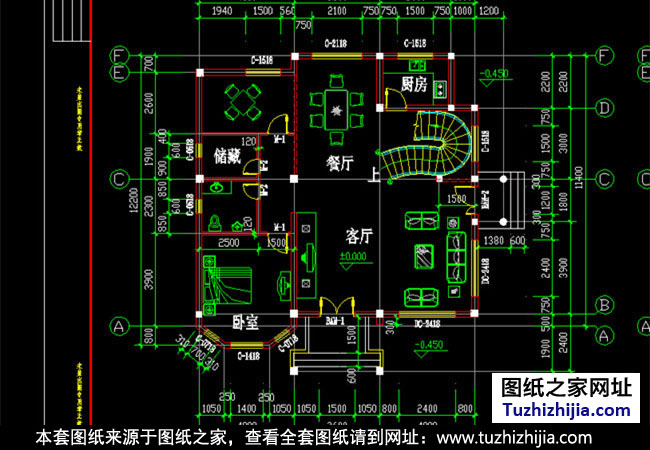 欧式二层小别墅设计图纸