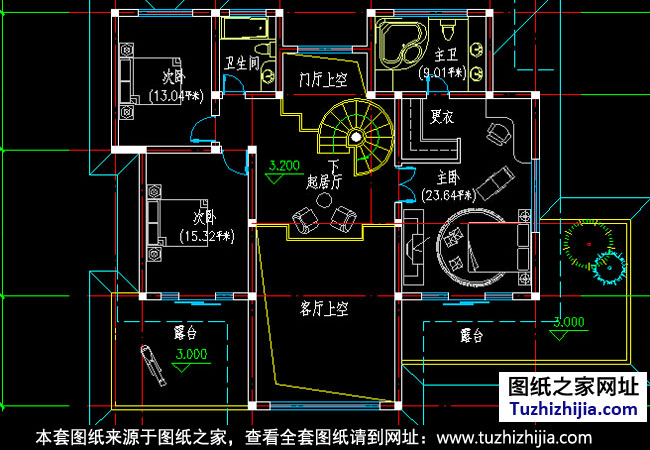 自建二层独栋别墅设计户型图 效果图