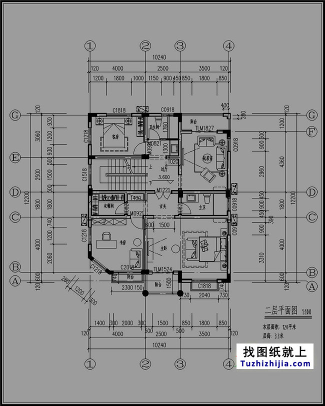 120平方米新农村砖混四层房屋设计图纸和效果图