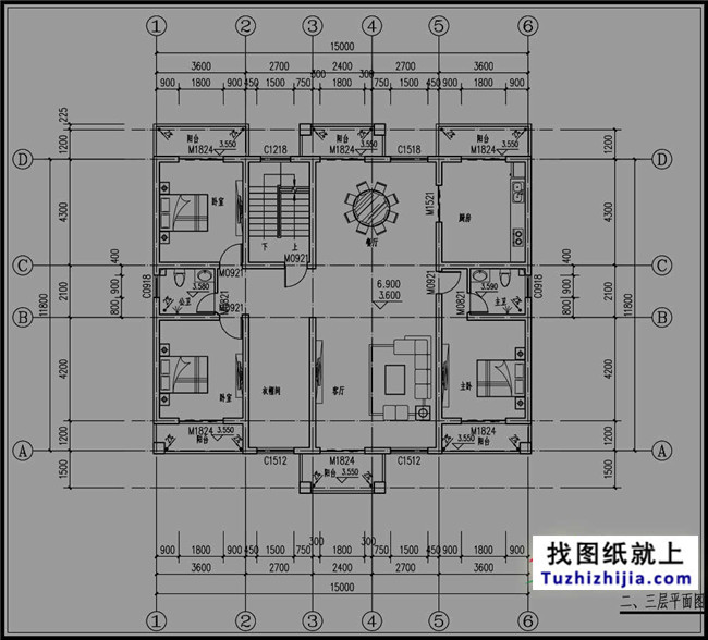 183平方米农村四层房屋建筑设计图纸