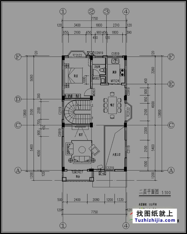 107平方米新农村五层别墅设计图及效果图