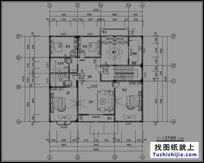 250平方米农村五层别墅设计图纸