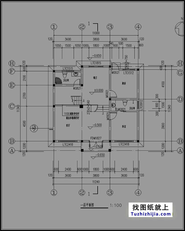 三层半经典小别墅房屋设计图纸