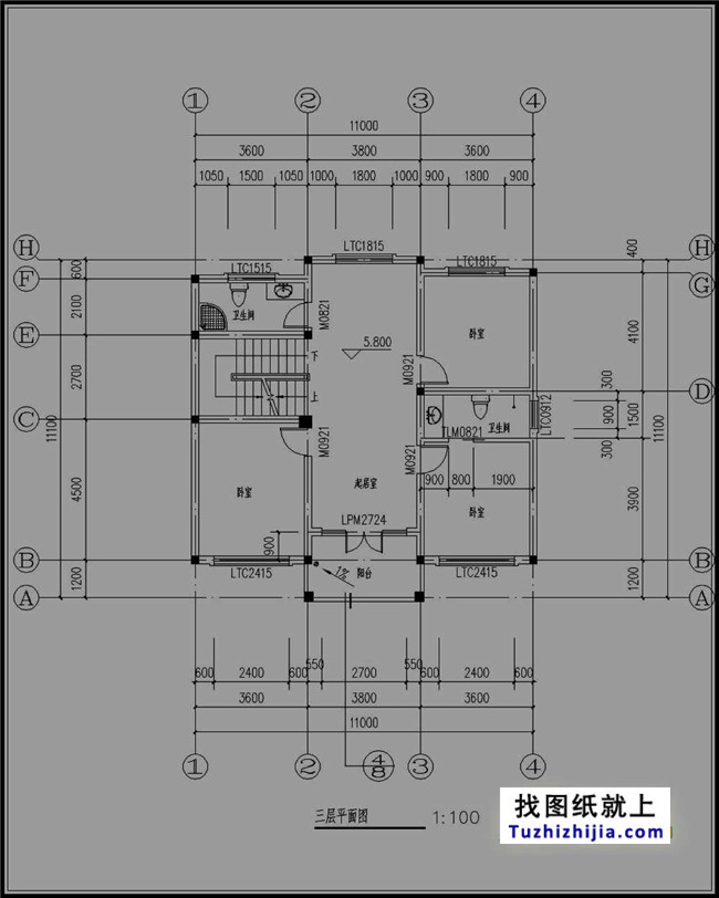 三层半经典小别墅房屋设计图纸