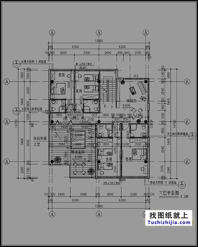 200平方米农村四层房屋设计图纸