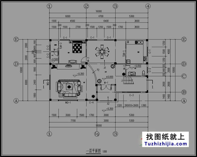 160平方米四层房屋设计图纸