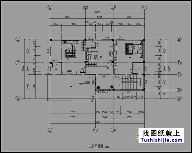 160平方米四层房屋设计图纸