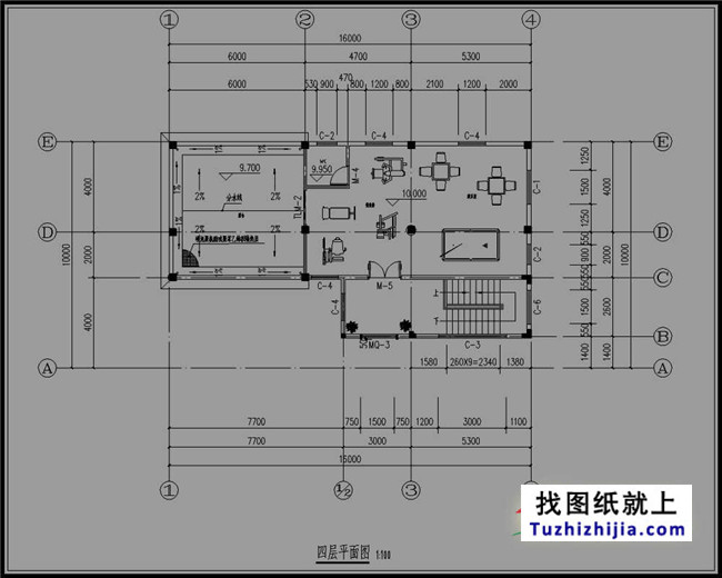 160平方米四层房屋设计图纸