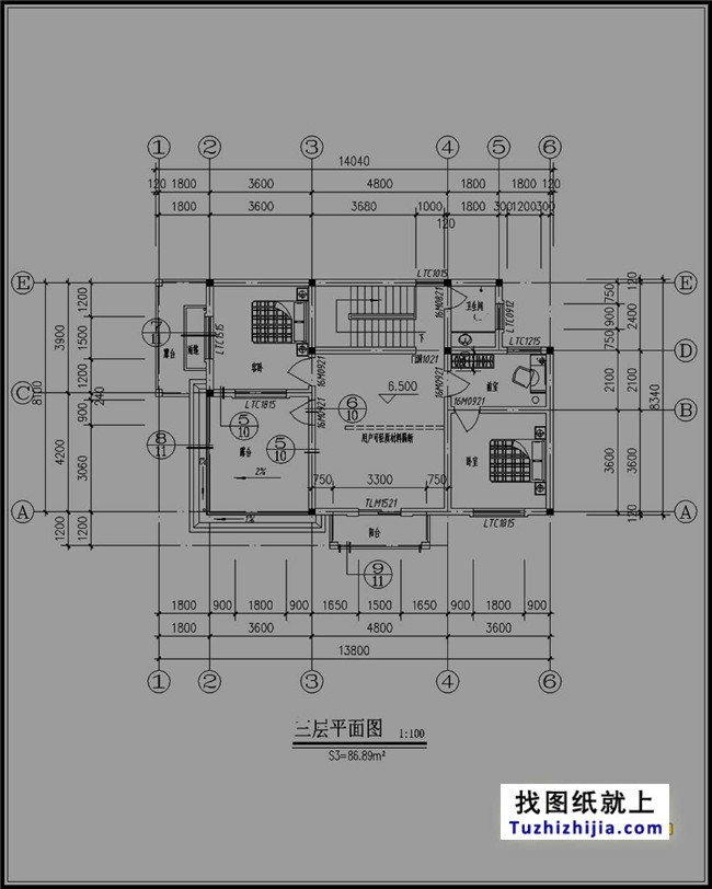 110平方米新农村三层别墅设计图