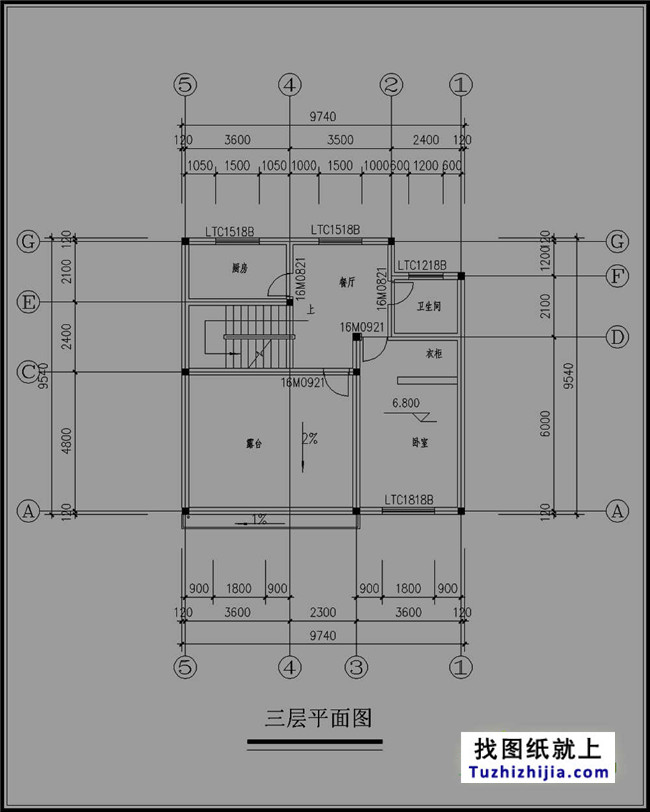 90平方米新农村三层房屋设计图纸