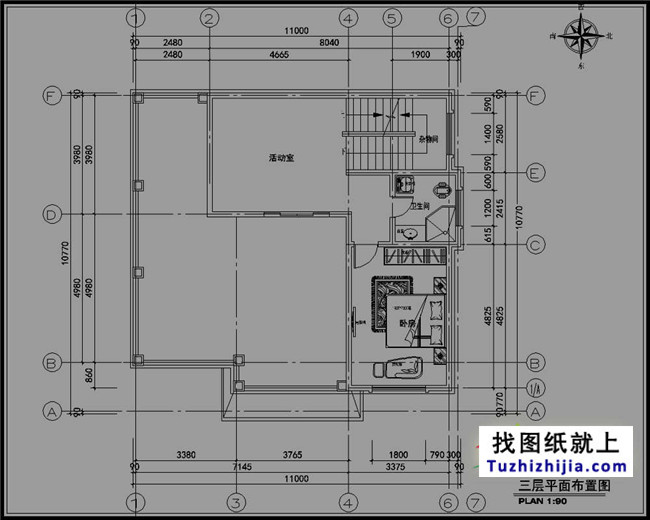 欧式风格高档三层别墅设计图纸