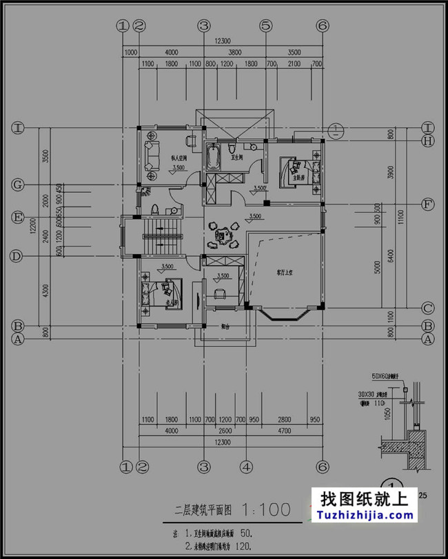 豪华复式三层别墅设计图纸