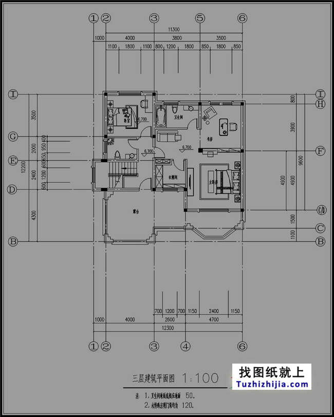 豪华复式三层别墅设计图纸