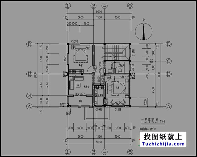 80平方米新农村三层房屋设计图