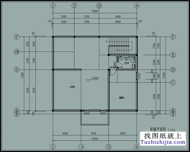 156平方米自建二层CAD房屋设计图纸及效果图，13X12米