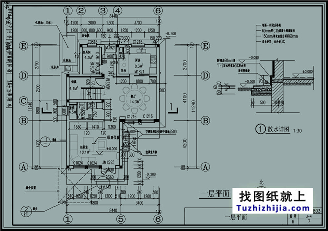 76平方米上海农村带阁楼的小二层房屋设计图,8x11米