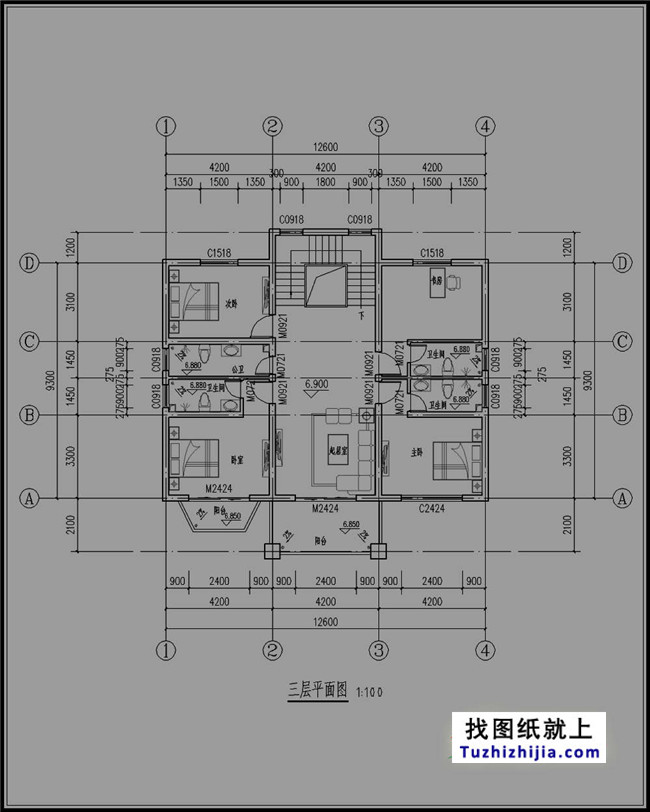 北方新农村三层房屋设计图纸大全