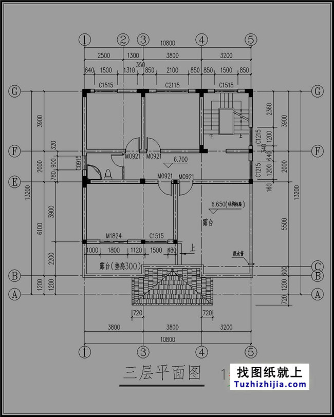 140平方米三层别墅设计图纸，带屋顶花园