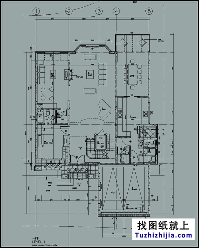  225平方米三层新农村建筑设计图纸及效果图,13X19米