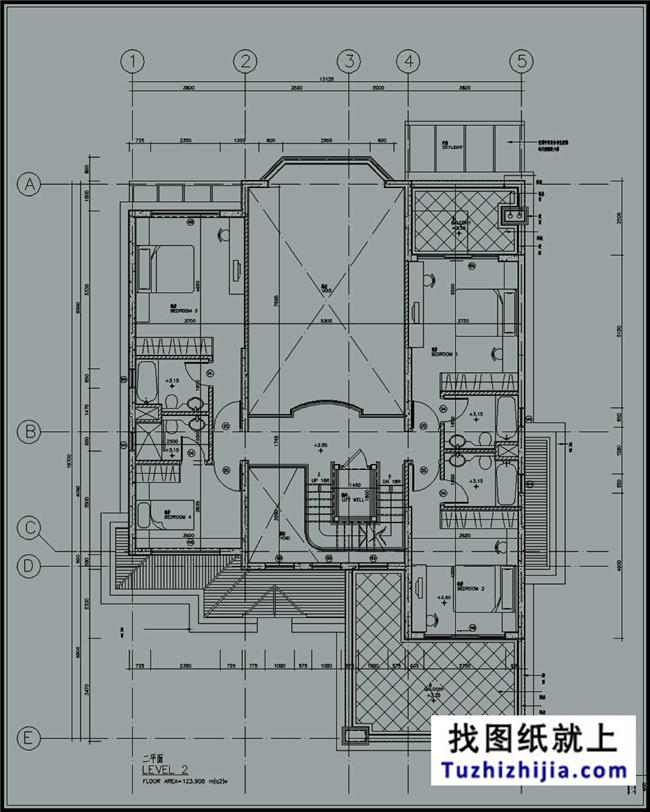  225平方米三层新农村建筑设计图纸及效果图,13X19米