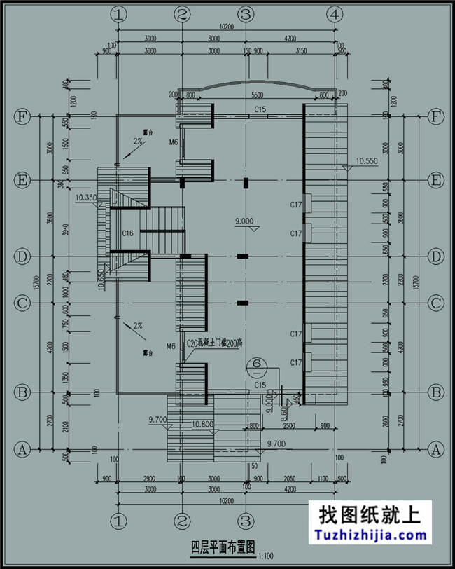 160平方米豪华三层别墅设计施工图纸及效果图,10X16米