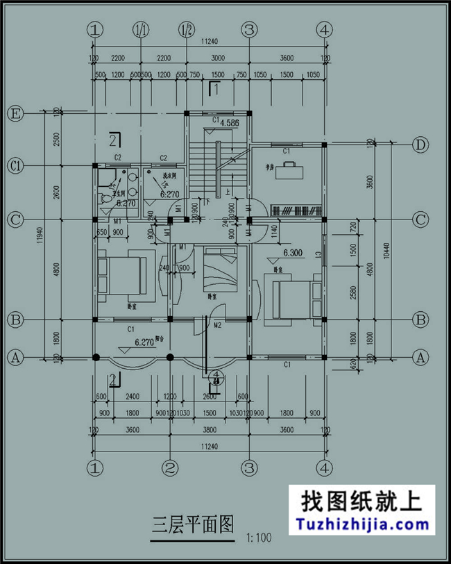 造价:28万,135平方米农村三层别墅设计图带外观，11x12米