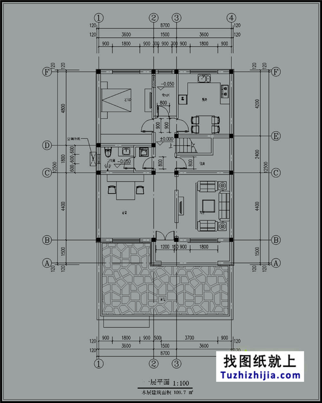 110平方米新农村自建三层房屋别墅设计图纸及外观效果图