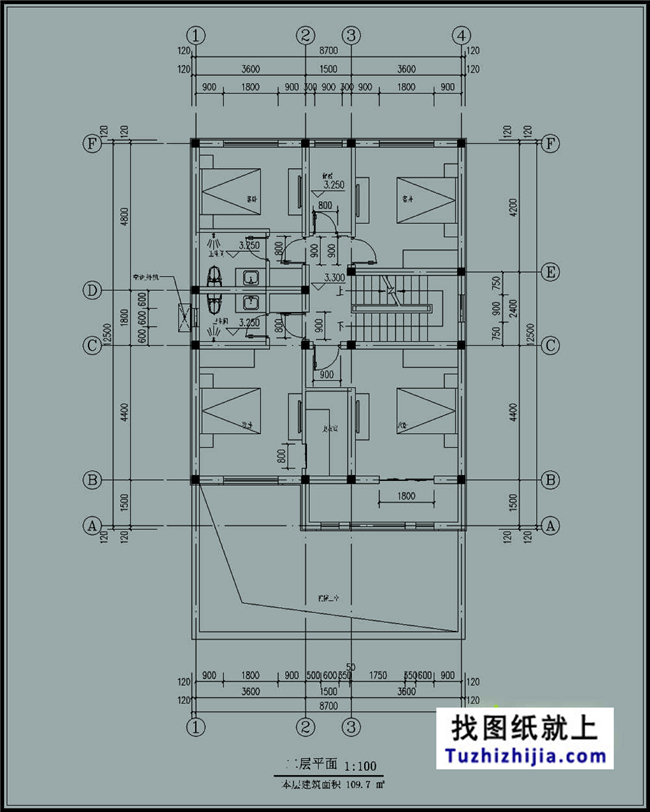 110平方米新农村自建三层房屋别墅设计图纸及外观效果图