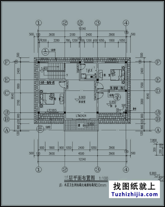 预算20万左右的三层现代房屋别墅设计施工图纸及效果图