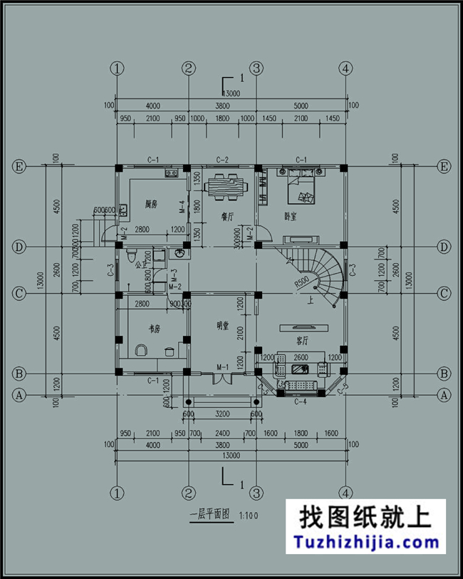 170平方米新农村现代楼中楼三层别墅设计施工图纸及效果图