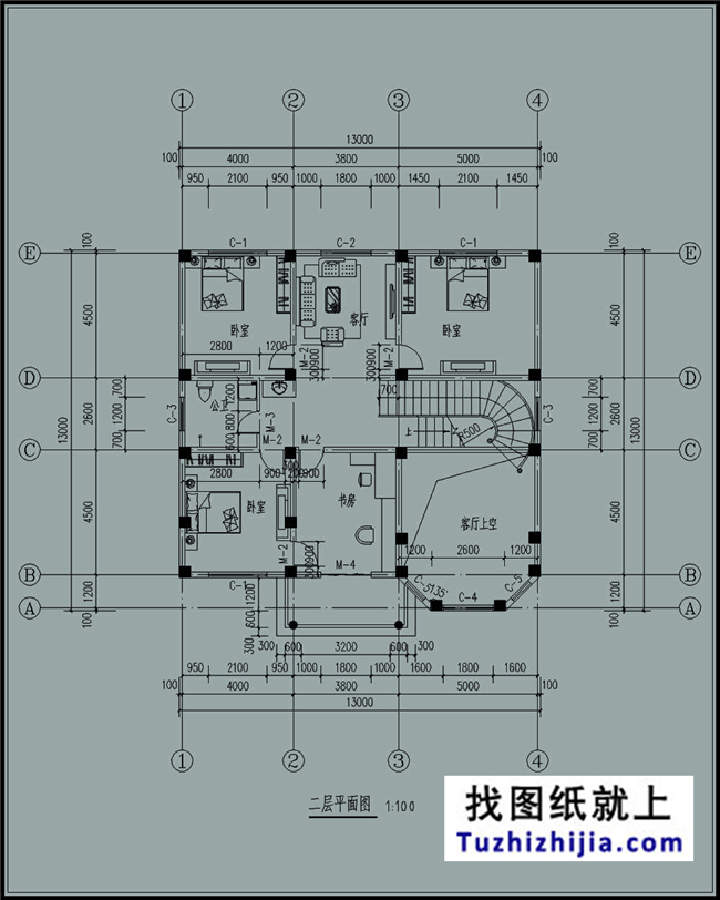 170平方米新农村现代楼中楼三层别墅设计施工图纸及效果图