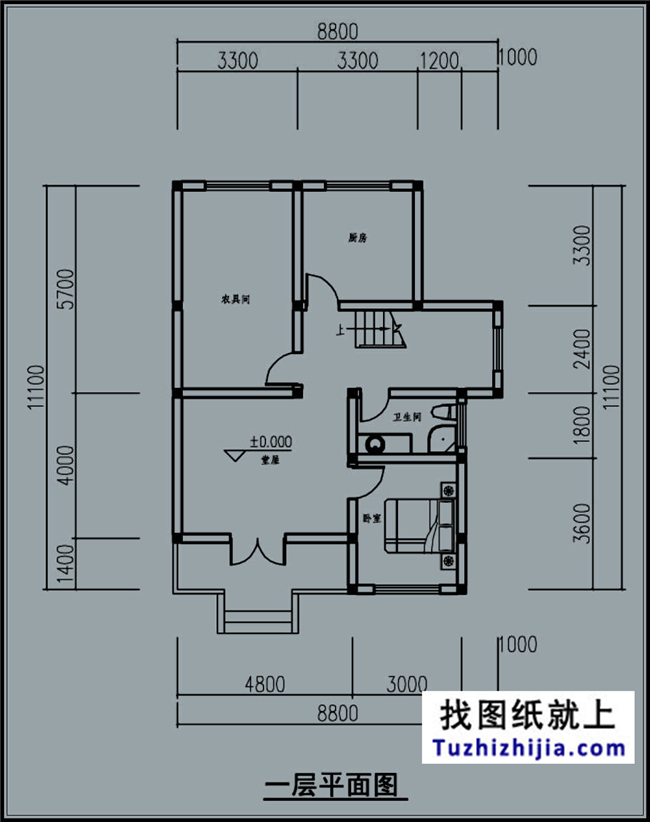 简单实用的小户型新农村三层房屋设计图纸及效果图