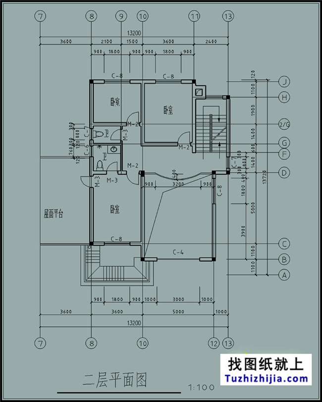 小户型90平米三层新农村自建房屋设计施工CAD图纸及效果图