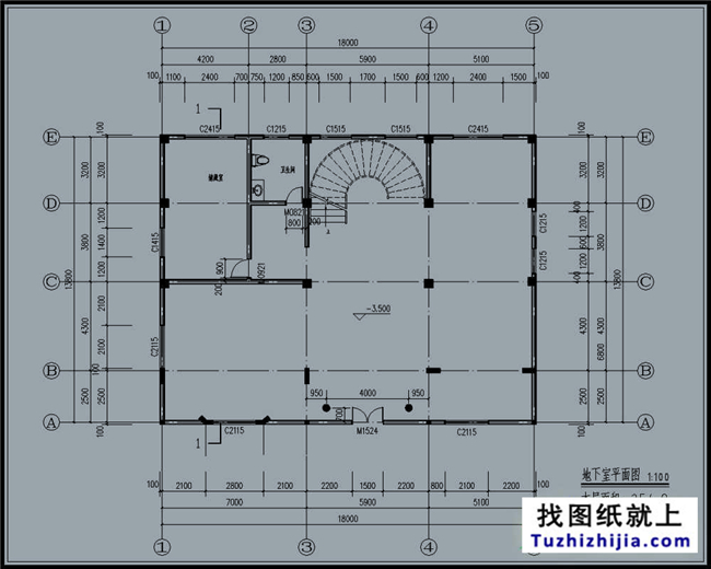 230平米欧式带地下室三层自建别墅设计施工图纸及效果图