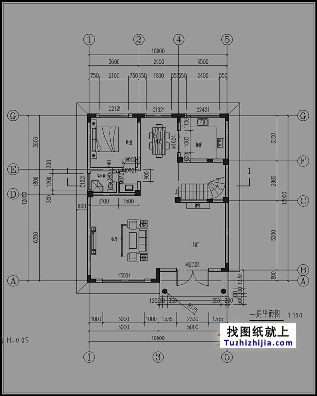 130平方米新农村三层房屋设计图纸