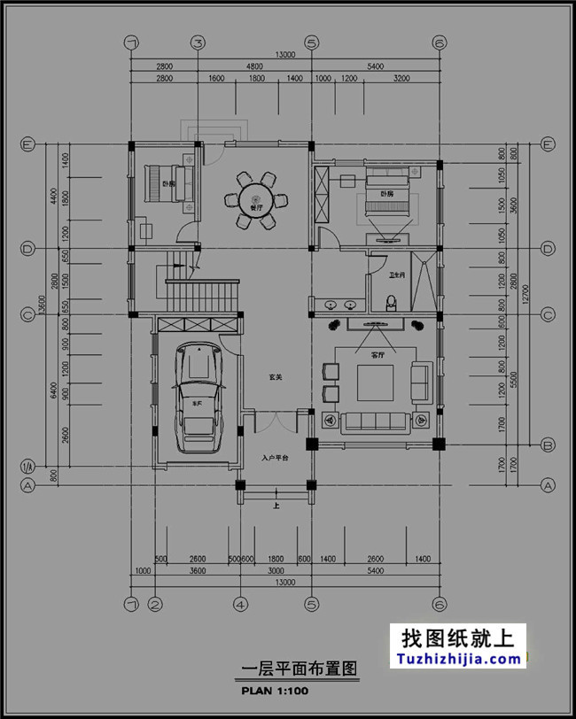 带车库三层别墅设计图纸（效果图+全套CAD图纸）