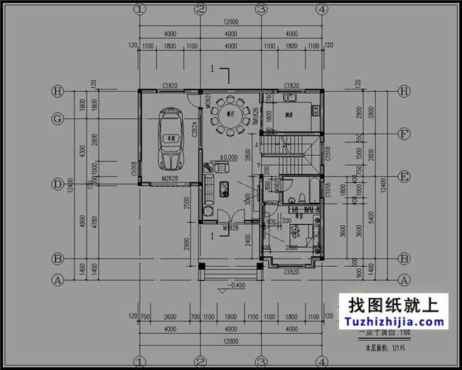 自建三层小洋楼设计图纸，含效果图，带车库