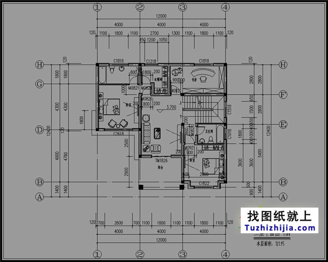 自建三层小洋楼设计图纸，含效果图，带车库