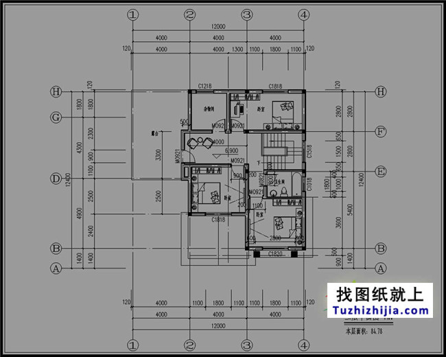 自建三层小洋楼设计图纸，含效果图，带车库