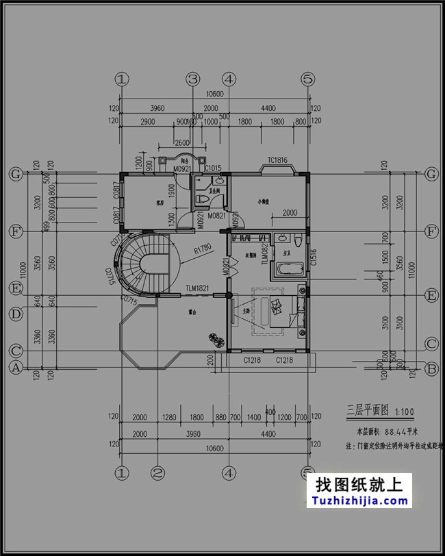 自建三层豪宅设计图纸，欧式风格，高端大气