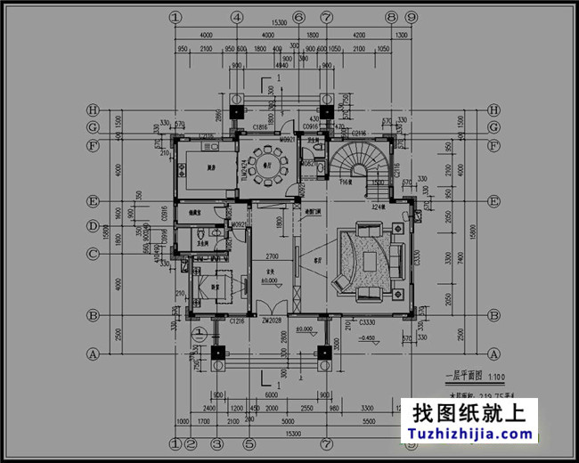 带地下室三层新农村房屋设计图纸