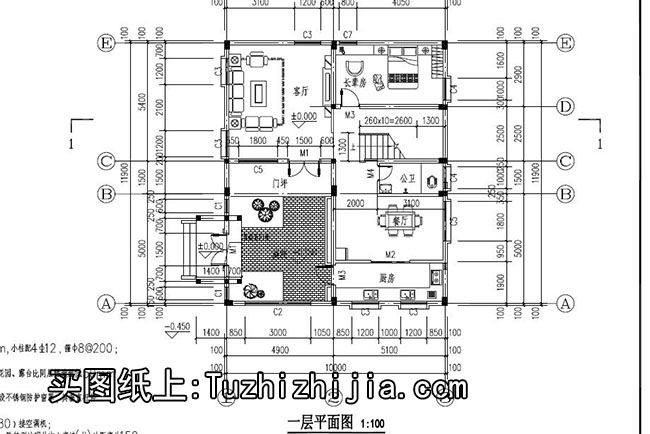 徽派120平新农村住宅设计方案，带外观效果图