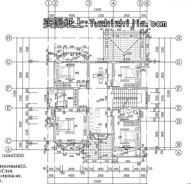 农村三层楼房设计图纸及效果图，经典自建图纸