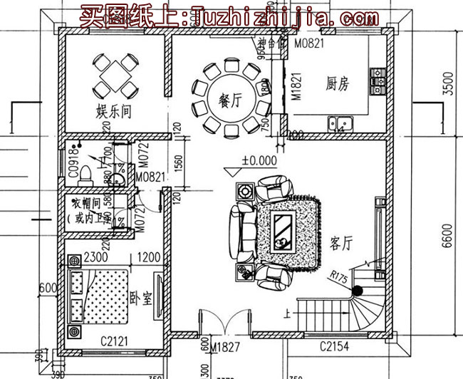 二层复式小洋楼设计图，外观精致，户型合理