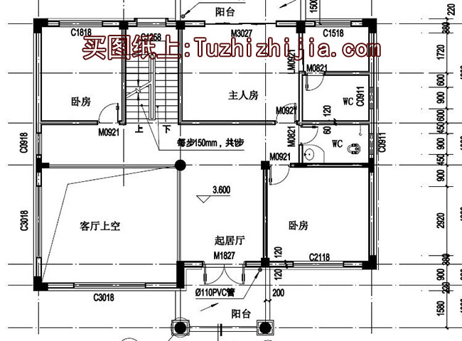 新农村三层楼房住宅设计方案，户型图、效果图、全套施工图