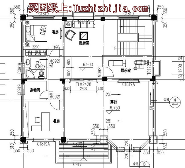 外观高档大气的三层别墅房屋设计图，高端别墅设计展示