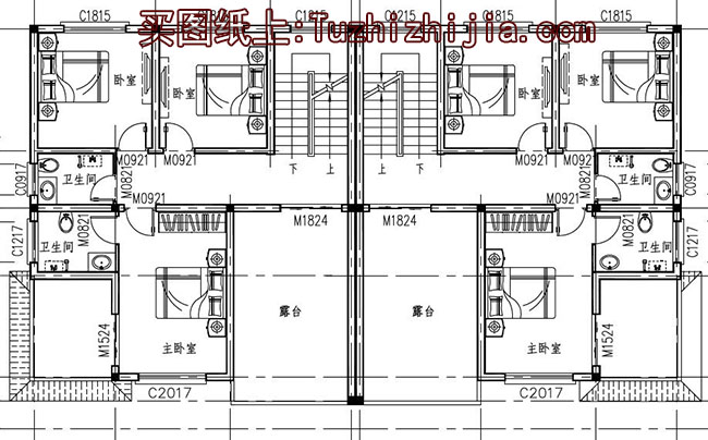 经典三层双拼楼房设计图，经典外观，经典户型