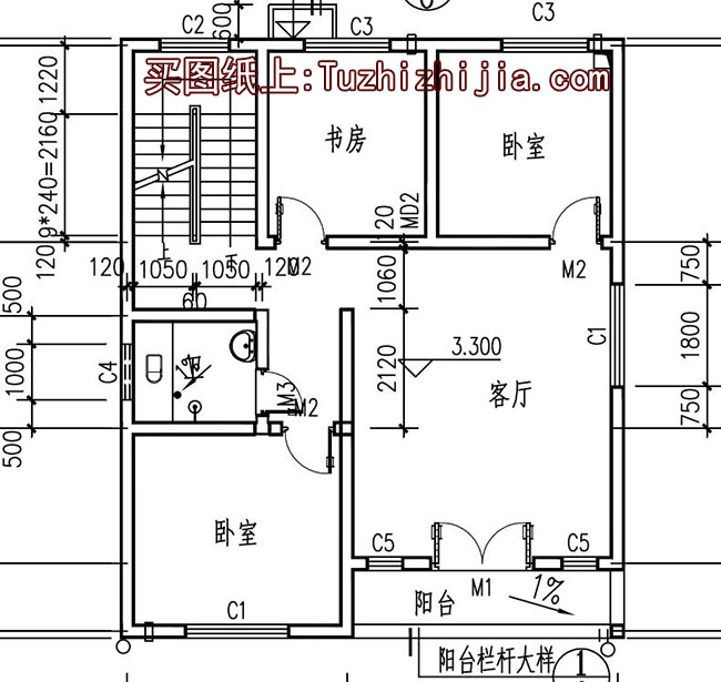 预算10万的简单二层半别墅房屋设计图，外观简单，造价低