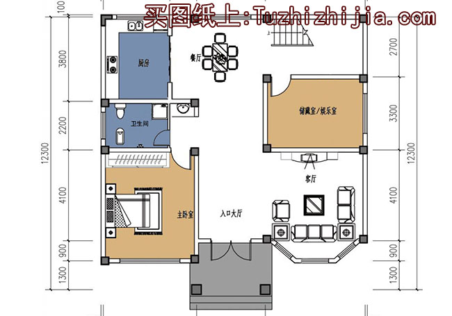 别致美观的简欧二层别墅房屋设计图，含外观效果图