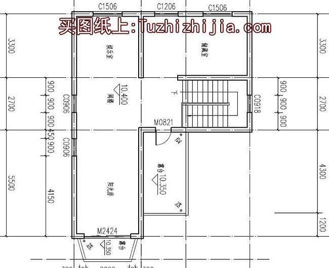 105平左右四层别墅房屋设计图，含外观效果图